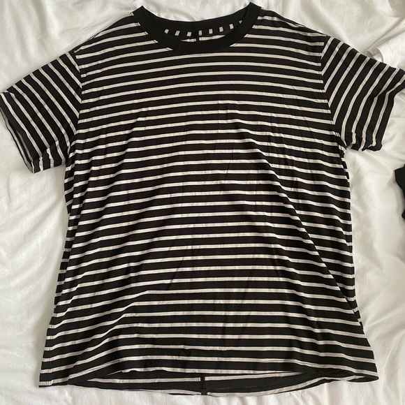 lululemon athletica Tops - Striped All Yours Tee - Size 10